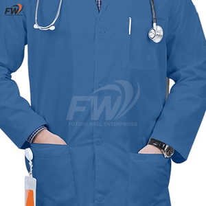 Bata de laboratorio médica blanca de manga larga para mujer con logotipo personalizado, bata de laboratorio ESD blanca para mujer - Product Image 4