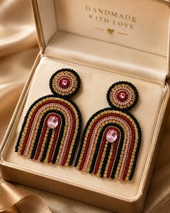 Handmade Zinc Alloy Black White Seed Bead Fringe <b>Drop</b> Earrings for Women Bohemian Long Tassel Wedding Fashion Statement Jewelry - Product Image 5