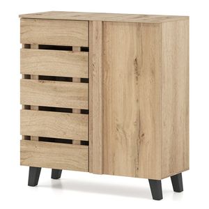 Scarpiera Moderna a 4 Ripiani con Ante a Persiana, Organizzatore Salvaspazio per Esterni - Product Image 5