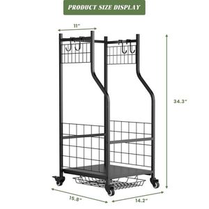 Estante de Almacenamiento Adicional para Palos de Golf, Organizador de Bolsas de Golf y Estante de Garaje para Organización y Almacenamiento en Garajes - Product Image 3