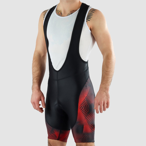 Cuissard de cyclisme pour homme noir, rouge et blanc – Tenue de performance pour le vélo - Product Image 1