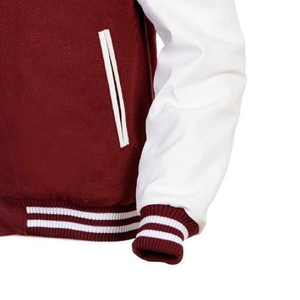Men's College Wool <b>Winter</b> <b>Jacket</b> with Custom Logo Wholesale Plain Letterman <b>Jacket</b> Manufactured Direct Embroidery Decoration - Product Image 4