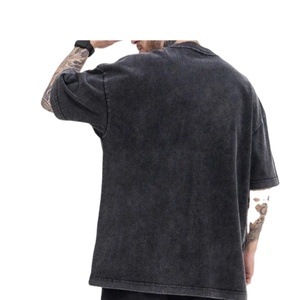 เสื้อยืดผู้ชายผ้าบาติกผ้าฝ้ายฟอกสีกรดพิมพ์ลายพัฟแนววินเทจสำหรับกลางแจ้ง - Product Image 4