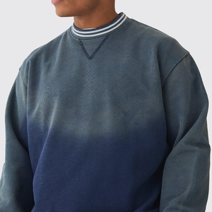 Sweat-shirt à col rond pour homme Coupe classique Couleur unie Tissu tricoté 100% coton Vêtement décontracté pour l'automne - Product Image 6