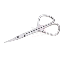 Ciseaux à ongles en acier inoxydable de haute qualité, lame droite, extrémité affûtée pour cuticules, outil de beauté, manche personnalisé, pour droitiers