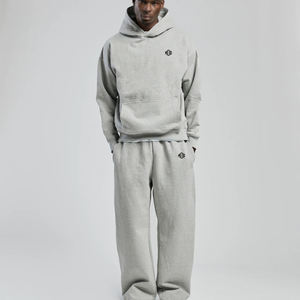 Conjunto de Sudadera con Capucha Oversize y Pantalones Anchos de Felpa para Hombre, Chándal de Forro Polar Pesado, Ropa Urbana, Venta al por Mayor OEM - Product Image 5