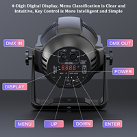 Projecteur LED Par U`King en alliage d'aluminium 18x8W RGBW 4-en-1 DMX512 pour scène, DJ, discothèque, bar, mariage, fête, KTV, boîte de nuit