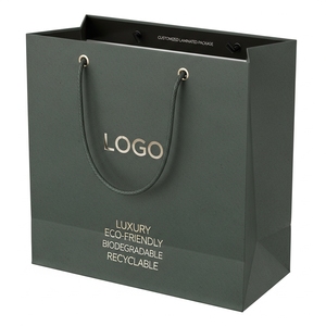 ถุงกระดาษทรงสี่เหลี่ยมสำหรับบรรจุภัณฑ์น้ำหอมแบบหรูหรา เป็นมิตรกับสิ่งแวดล้อม ย่อยสลายได้ รีไซเคิลได้  พร้อมเคลือบลามิเนต พิมพ์โลโก้ได้ตามต้องการ ระดับพรีเมียม - Product Image 4