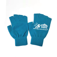 Vente en gros de gants mi-doigts en tricot acrylique d'hiver unisexes sur mesure pour adultes
