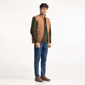 Gilet matelassé imperméable pour homme, grande taille, avec capuche amovible, veste sans manches d'hiver pour l'extérieur, rembourré et léger - Product Image 4