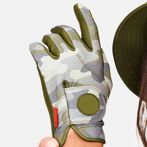 Guante de Golf Nayab Sports Camo Green de Cuero Premium, Transpirable, Antideslizante, Flexible, Ligero, con Cierre a Presión - Product Image 4