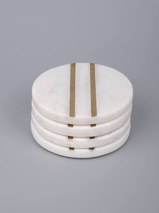 Ensemble de sous-verres en marbre en promotion avec tapis en pierre naturelle pour tasses à café et verres à vin, idéal pour la maison moderne, la cuisine et la table à manger - Product Image 6
