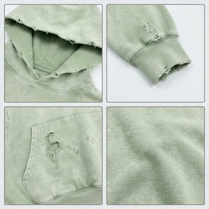 Vente Flash : Sweat-shirts à Capuche Courts Personnalisés Effet Vieilli – Coton de Haute Qualité, Écologique, Respirant, Style Vintage Oversize Unisexe Tendance - Product Image 5