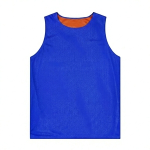 Blue Reversible Mesh Soccer Printed Plus Size <b>Training</b> Jersey Breathable Sleeveless Sport <b>Bib</b> for Adults Unisex All Seasons - Product Image 6