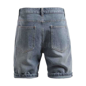 Breathable Fabric <b>Men's</b> <b>Drawstring</b> Solid Mid Waist Casual <b>Jeans</b> Shorts Latest Design Custom OEM Service - Product Image 2