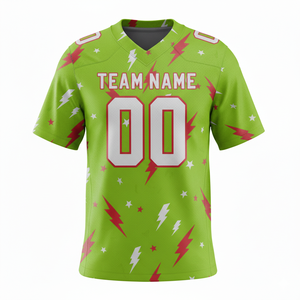 ชุดยูนิฟอร์มอเมริกันฟุตบอลแบบซับลิเมชั่นที่ปรับแต่งได้ ระบายอากาศได้ดี พร้อมตำแหน่งโลโก้ด้านหน้า - Product Image 1