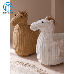 Cesta de Almacenamiento de Mimbre con Forma de Tiburón Hecha a Mano, Nuevo Diseño, Más Vendida, con Tapa, Cesta de Juguetes de Mimbre de Alta Calidad, Decoración del Hogar - Product Image 2