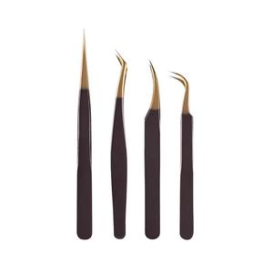 Tube d'eye-liner en plastique avec revêtement doré mat de 4 ml, applicateur à pinceau en feutre, emballage pour mascara et cils, mini-contenant pour eye-liner liquide - Product Image 1
