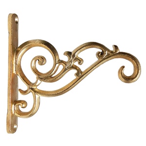 Solid Brass Hot Selling Wall <b>Brackets</b> Supporting High Quality Brass Metal <b>Brackets</b> in Polish Gold Elegant for Home Hotel Decor - Product Image 1