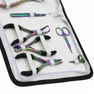 Kit de pinces pour extensions de cheveux avec outils métalliques fiables et accessoires fonctionnels pour une installation facile, un coiffage fluide et une utilisation quotidienne - Product Image 4