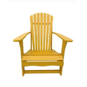 Chaise Adirondack en bois, design rustique d'extérieur, dossier ouvert, pieds effilés, motif graphique par transfert d'eau, durable, pour sols durs, jardin, plage - Product Image 5