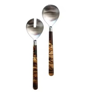 Durable Quality Metal Salad Server Set Stainless Steel Salad Serving Spoon Fork <b>Kitchen</b> Dining <b>Table</b> Use - Product Image 6