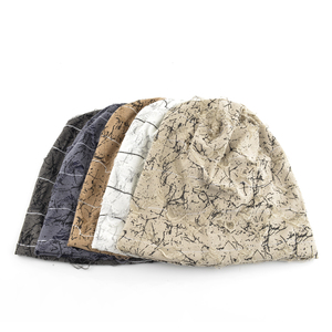 Bonnet unisexe en acrylique respirant et imperméable style Y2K, tricoté à la main, chaud pour l'hiver, décontracté, pour adulte, usage extérieur, 56-58CM, broderie - Product Image 3