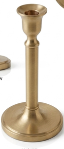 Handcrafted Brass Pillar Candle Holder Vintage Brushed Brass Candlestick <b>Stand</b> Tabletop Accent Luxury Home Decor - Product Image 5