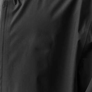 Veste coupe-vent imperméable à capuche pour homme, noire unie, enduite de PU, fermeture éclair décontractée, pour l'automne - Product Image 6