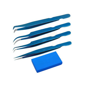 Pinzas para Pestañas de Acero Inoxidable de Precisión, Duraderas, con Punta Serrada, Herramienta de Extensión de Pestañas para el Cuidado de la Belleza, Ayudante Profesional de Maquillaje - Product Image 2