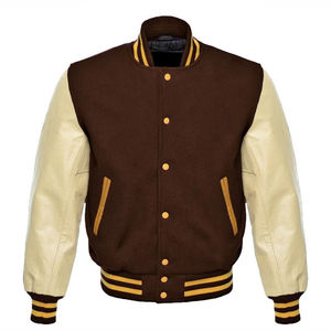 New Arrival Personalized High Quality Wool Sleeve Hooded Letterman <b>Jacket</b> Custom Varsity <b>Jacket</b> Patchwork Cartoon Design <b>for</b> <b>Men</b> - Product Image 3