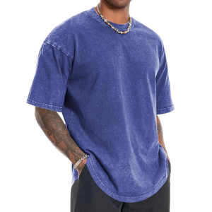 Camiseta Oversize Moderna con Lavado Ácido - Camisa Vintage Retro Estilo Urbano - Prenda 100% Algodón con Hombros Caídos y Logotipo Personalizado para Hombre - Product Image 4