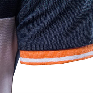 Polo pour homme tendance, colorblock, manches courtes, respirant, décontracté, été, fournisseur OEM ODM - Product Image 5