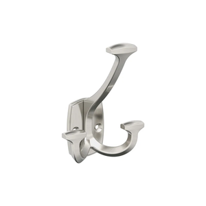 Gancho de Pared Estilo Art Deco Mate, Perfil Hexagonal, Diseño de Hardware Plateado, Gancho Doble para Ropa, para Boutique, Hotel y Hogar Moderno - Product Image 5