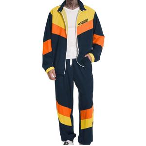 Ensemble de survêtement coupe-vent personnalisé en nylon et polyester, deux pièces, avec pantalon et veste zippés - Product Image 1