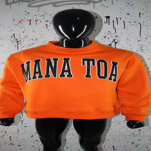 Sudadera con Capucha MANA TOA ORAGNE 100% NEGRA con Apliques Bordados, Estilo Vintage, Transpirable, de Secado Rápido, para Invierno, con Hilos Finos - Product Image 1