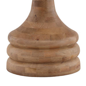 Mesa de comedor redonda moderna con base de pedestal, de madera maciza de mango con acabado natural, para el hogar, oficina, cocina, restaurante, hotel, villa. - Product Image 2