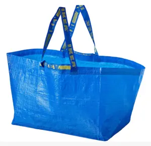 Big Size Large Capacity USA Supermarket Laminated Recycled PP Woven Material Tote Bag Eco Friendly Wholesale Good Price 2024