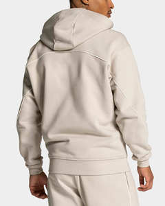 Survêtements pour hommes à logo personnalisé, best-sellers, veste blanche zippée et pantalon avec passepoil, ensemble deux pièces, vêtements de sport respirants, ensembles de survêtements pour hommes - Product Image 5