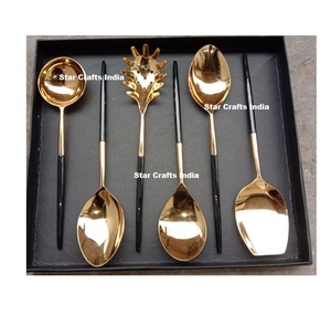 Juego de Servidores de Ensalada Profesionales Forjados Ecológicos con Mango Martillado Estilo Americano Aptos para Lavavajillas Personalizables para Restaurantes y Hogares - Product Image 3