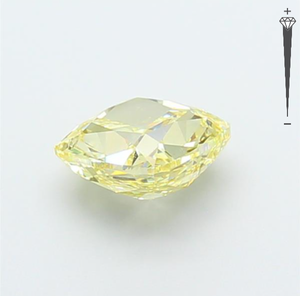 Diamante Cultivado en Laboratorio con Certificación IGI, Corte Cuadrado Cojín de 2.53 CT, Color Amarillo Claro Fantasía, Claridad VS1, CVD LG 795642633 ROYAL GEMS - Product Image 2