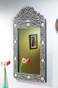 Espejo con Marco Moderno Personalizable con Incrustaciones de Hueso Hecho a Mano para Sala de Estar, Decoración de Pared de Lujo con la Mejor Calidad de la India - Product Image 4