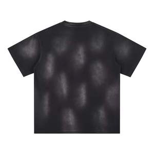T-shirt pour homme de haute qualité, 250 g/m², 100 % coton, lourd, effet délavé soleil, coupe oversize, épaules tombantes, col rond, délavé à l'acide - Product Image 2