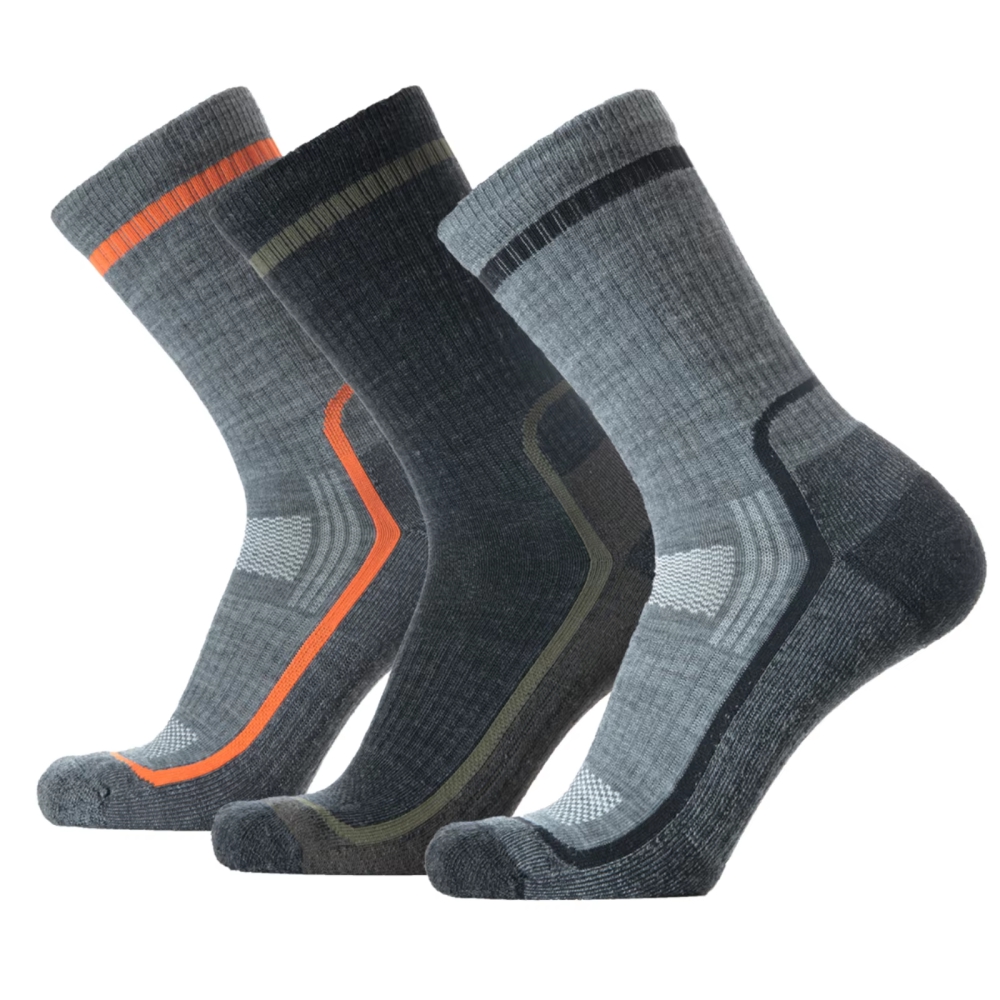 Athletic Crew Socks for Men & Women-Moisture-Wicking Arch Support Eco-Friendly-Wool/Nylon