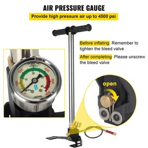 ปั๊มมือแรงดันสูง 4500PSI 3 ระดับ สำหรับปืนลม PCP - Product Image 4