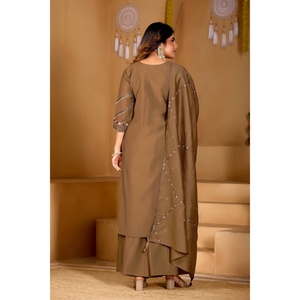 Ensemble Anarkali Kurti Palazzo Dupatta pour femmes - Product Image 3