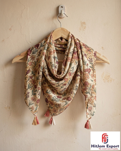 Foulard en Soie Personnalisé de Luxe Imprimé pour Femme, Léger, Carré, Tissu Tendance, Fournisseur OEM en Gros - Product Image 4