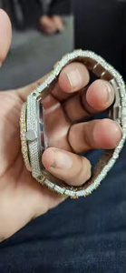 Montre en quartz et moissanite pour homme, style hip-hop glacé, montre-bracelet haut de gamme, bijoux de mode - Product Image 6