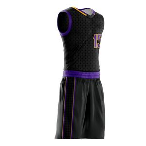 Uniforme de Baloncesto Sublimado de Poliéster 100% con Diseño Personalizado, Conjuntos de Alta Calidad, Transpirables, Tallas Grandes, Cálidos, Antibacterianos y de Secado Rápido - Product Image 2
