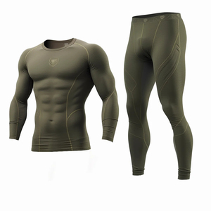 Ensemble de rashguard de compression premium unisexe, vêtements de sport respirants à séchage rapide, chemise à manches longues et pantalon UPF50+ pour la remise en forme - Product Image 1